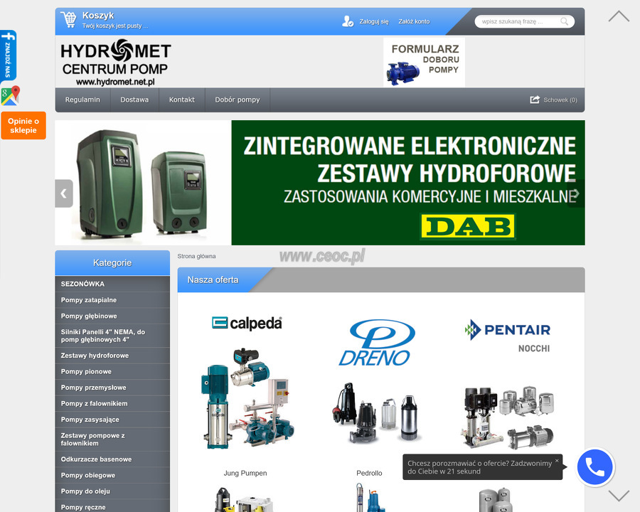 Hydromet Centrum Pomp