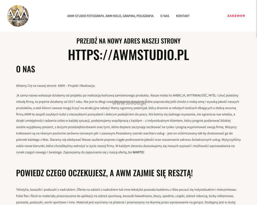AWM - projekt i realizacja Marzena Szabelska